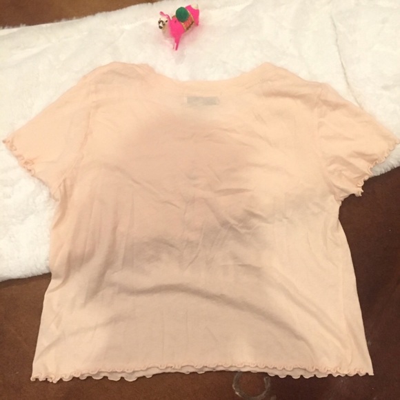 NWT Wildfox Light Pink Viva La Bedtime Crop Tee - Picture 8 of 8